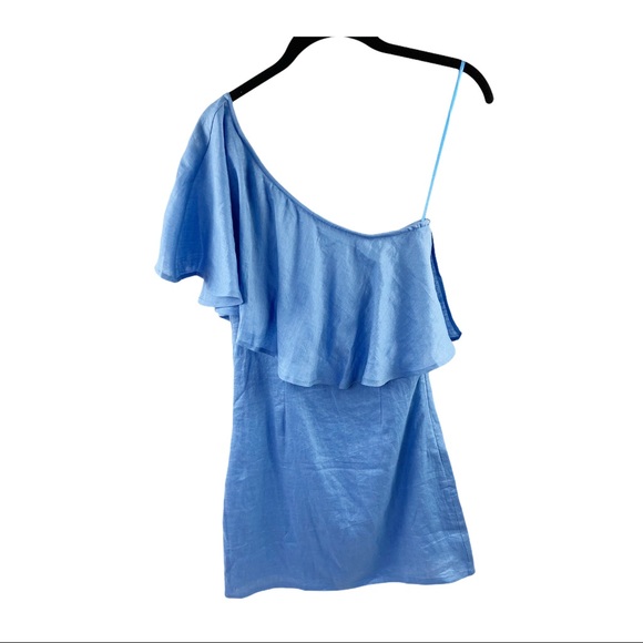 Capulet Blue Linen One Shoulde… - Picture 4 of 9